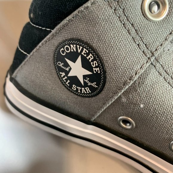 Boys Sz 1 Chuck Taylor Converse All Star Axel Street Urchin Canvas Mid Shoes New - Picture 4 of 15